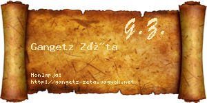 Gangetz Zéta névjegykártya
