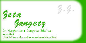 zeta gangetz business card